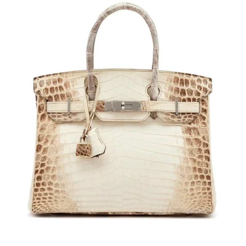 Hermes Matte White Niloticus Crocodile Himalaya Birkin Palladium Hardware