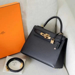 hermes-kelly-sellier-28-black-epsom-gold-hardware thumbnail 9