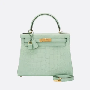hermes-kelly-28-matte-alligator-leather-vert-deau-reversed-stitches thumbnail 1