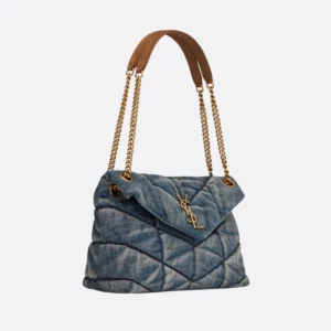 saint-laurent-loulou-puffer-bag-made-of-quilted-vintage-denim thumbnail 3