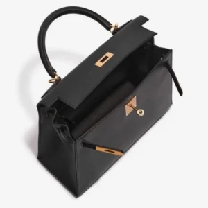 hermes-kelly-sellier-28-black-epsom-gold-hardware thumbnail 6