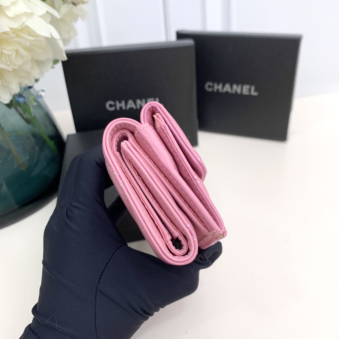 chanel-19-flap-card-holder-pink thumbnail 6