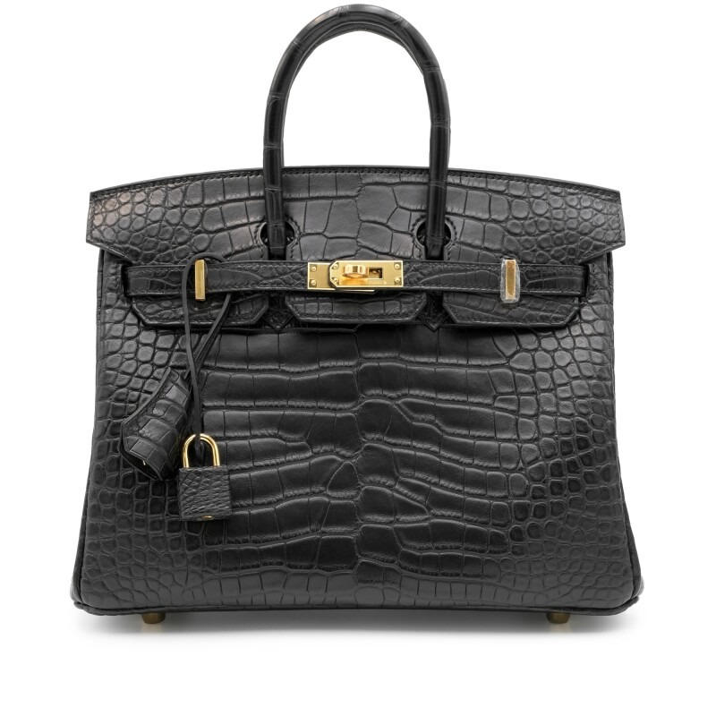 Hermes Black Matte Alligator Birkin Gold Hardware