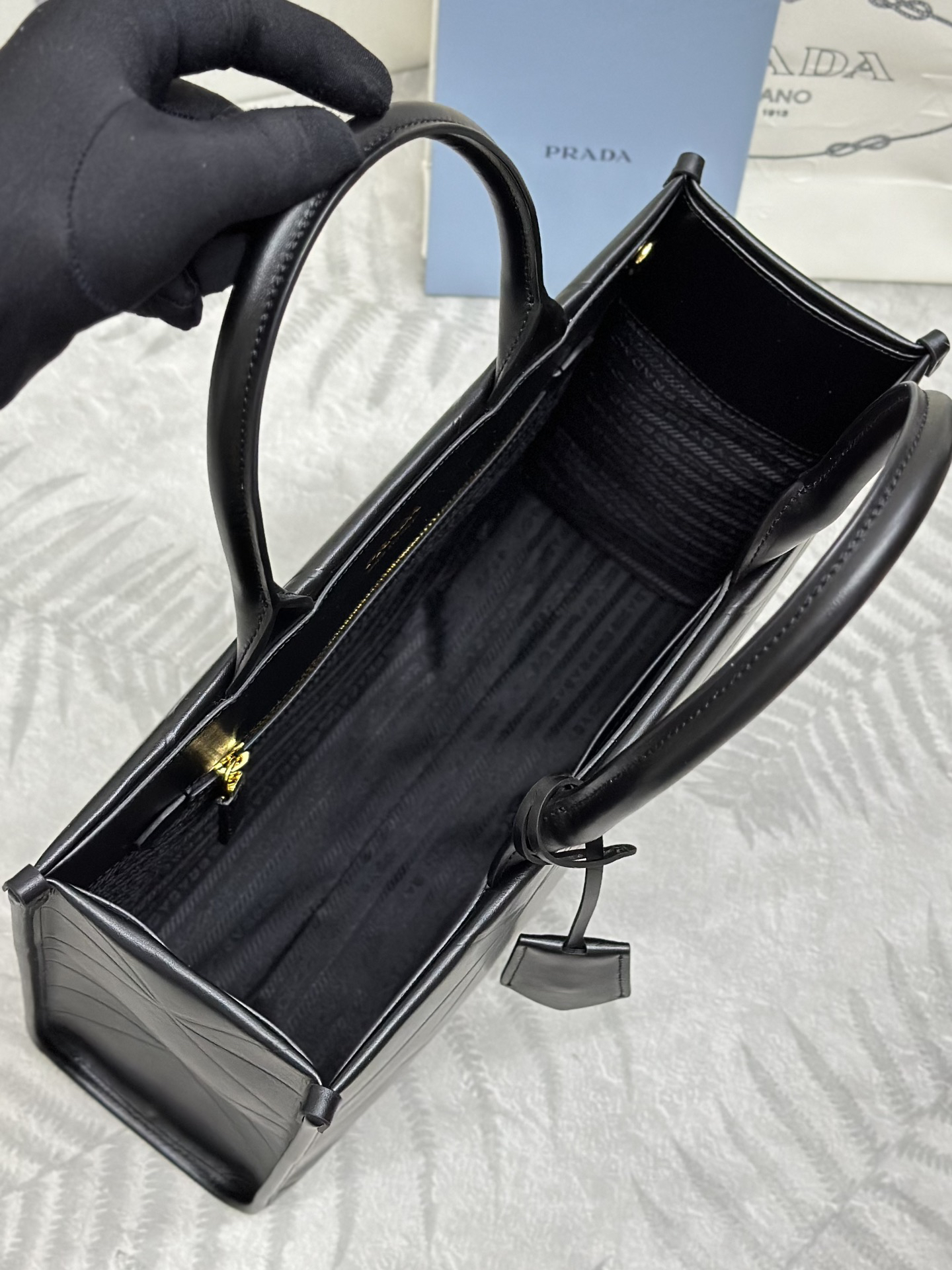 prada-symbole-tote-black-bag thumbnail 7