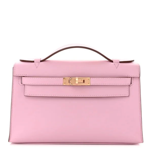 Hermes Kelly Mini 1st Kelly Pochette Generation Epsom Palm Leather-Pink