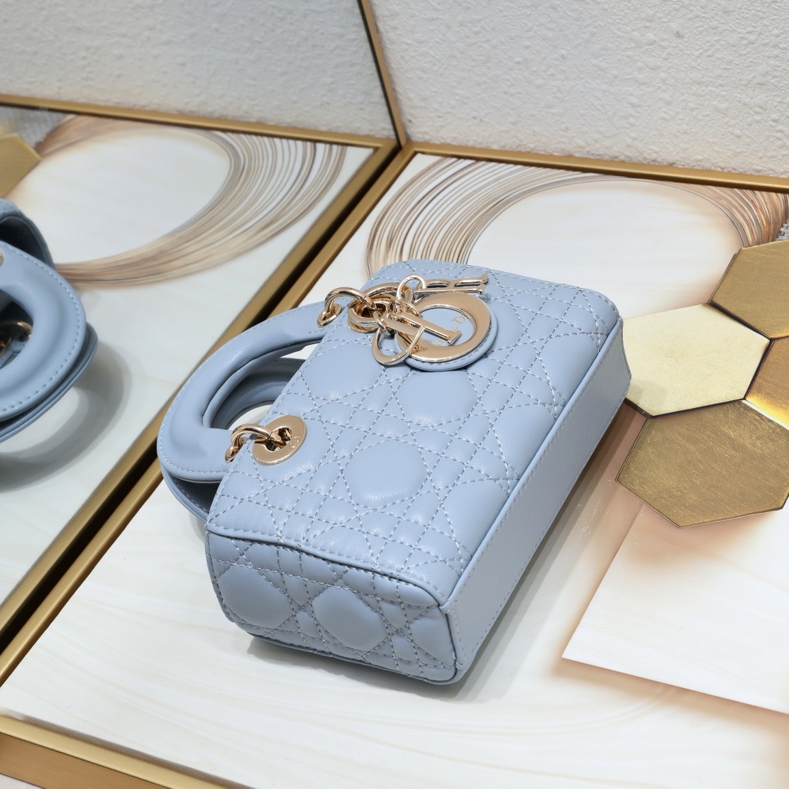 christian-dior-lady-d-joy-bag-sky-blue thumbnail 7