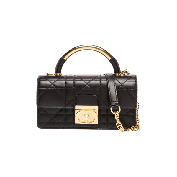 Dior Ange mini black leather Black bag