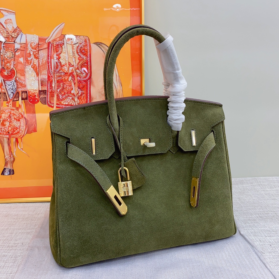 hermes-birkin-bag-doblis-bag-golden-hardware-dark-or-deep-green-bag thumbnail 2