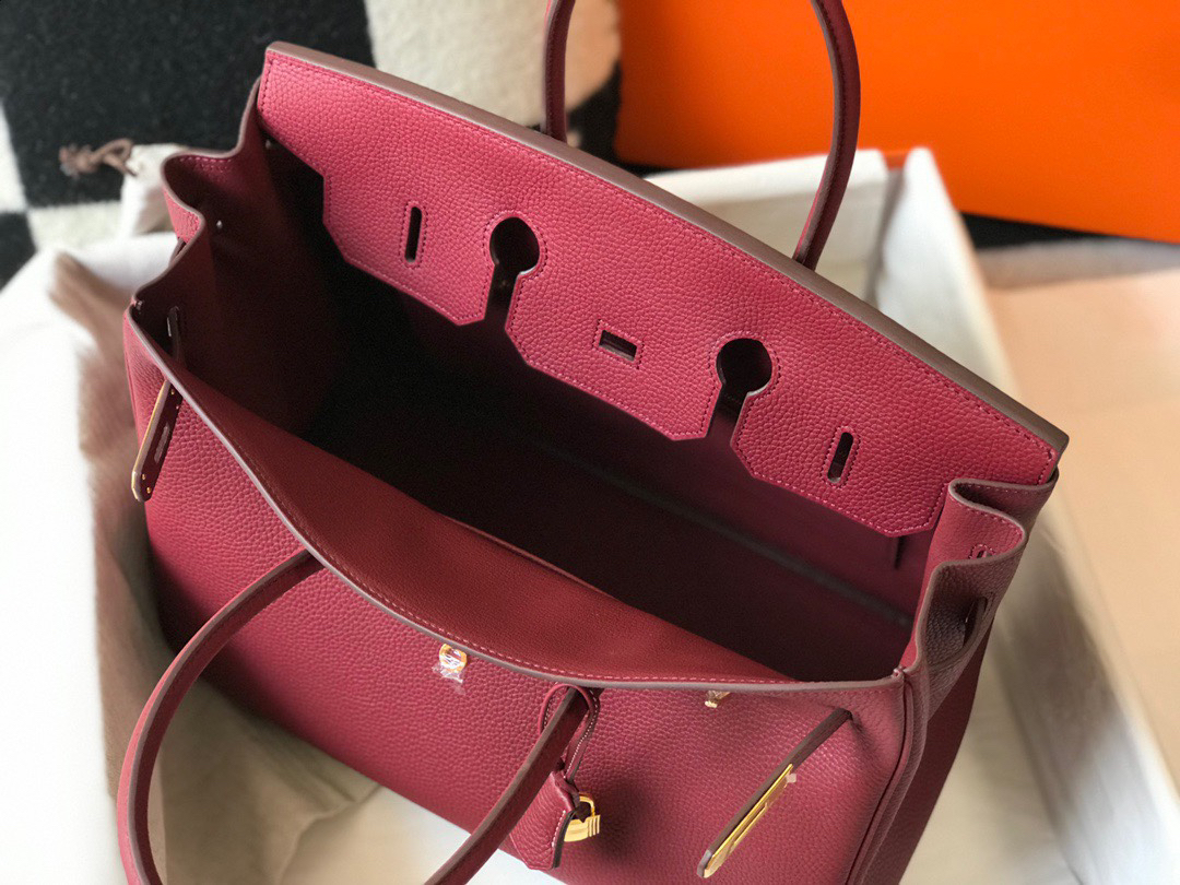 hermes-birkin-togo-retourne-bag-golden-hardware-burgundy-bag thumbnail 6