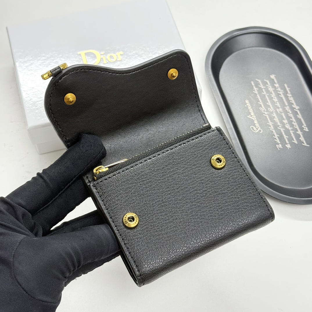 dior-saddle-lotus-wallet-goatskin-black thumbnail 7