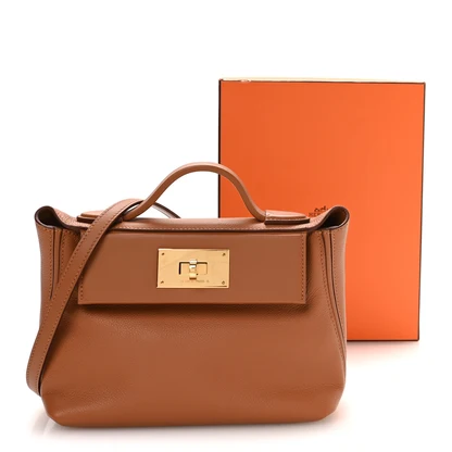 Hermes 2424 Togo Mini Gold Evercolor Gold Hardware