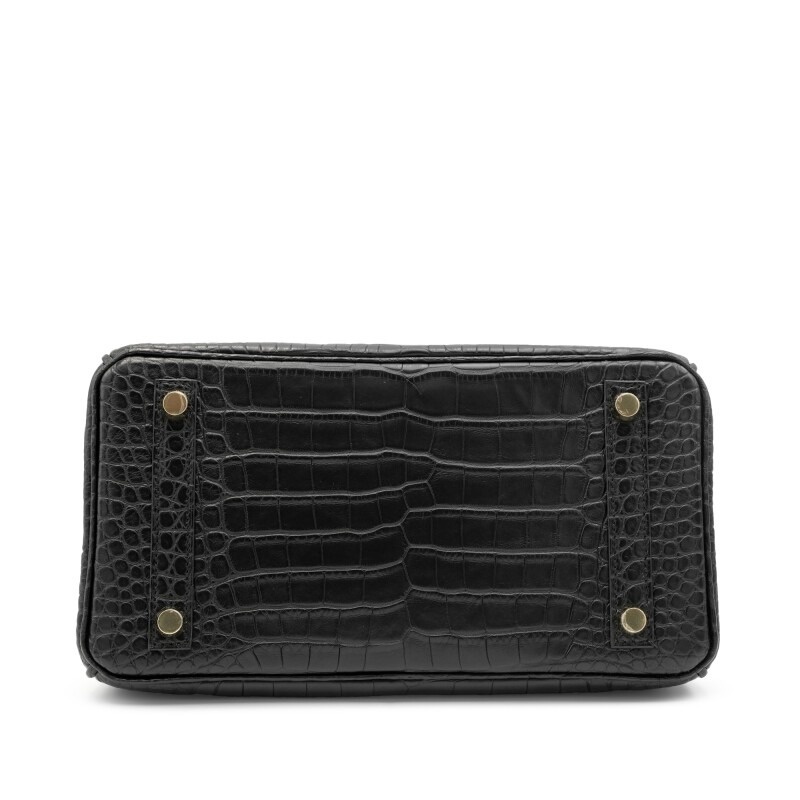 hermes-black-matte-alligator-birkin-gold-hardware thumbnail 9