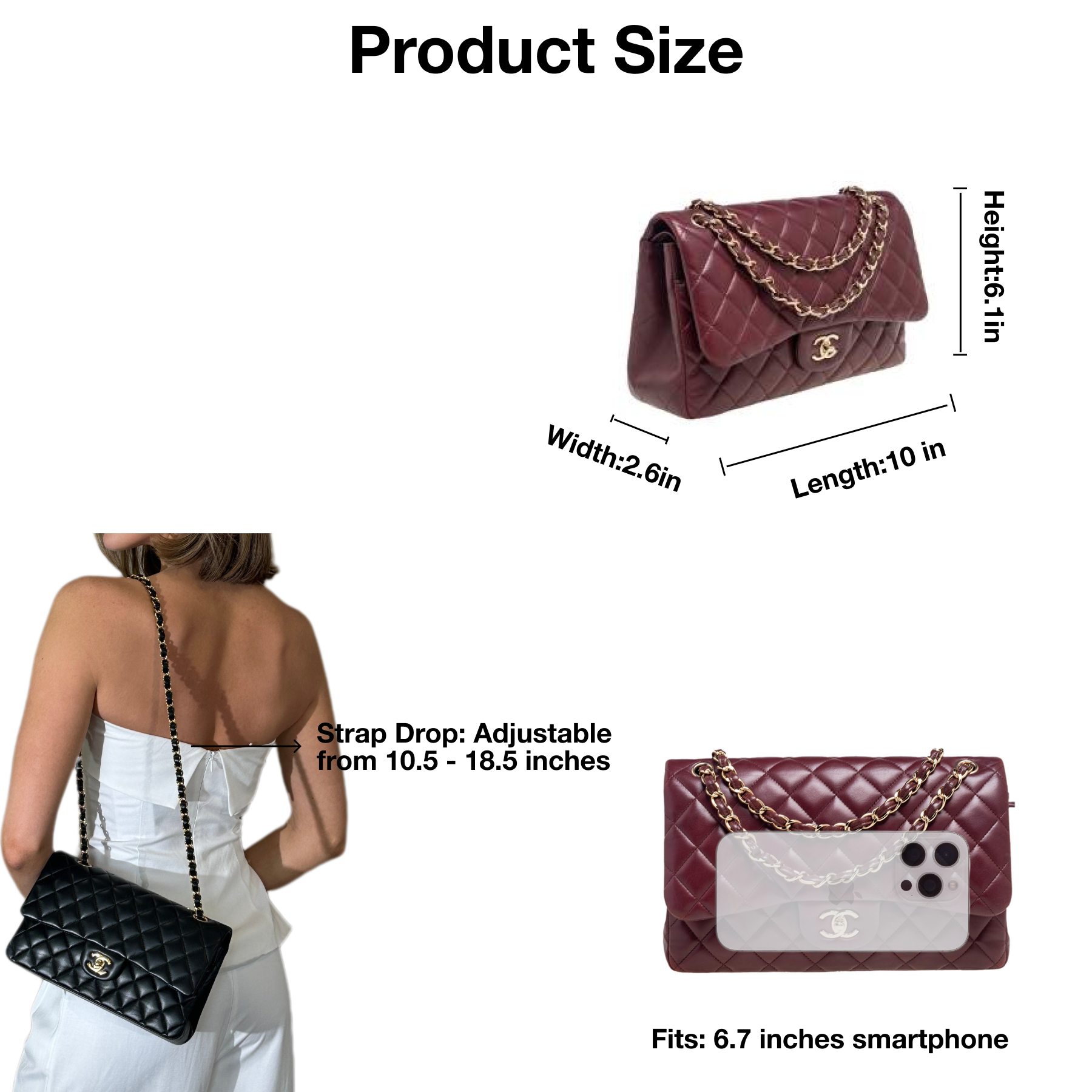 chanel-classic-double-flap-dark-red-golden-hardware thumbnail 2