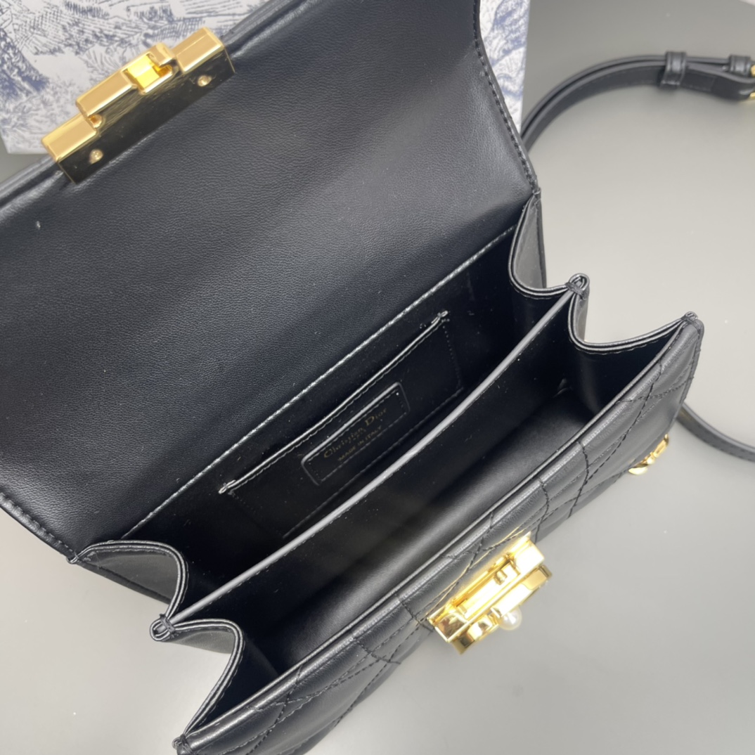 dior-ange-mini-black-leather-black-bag thumbnail 3