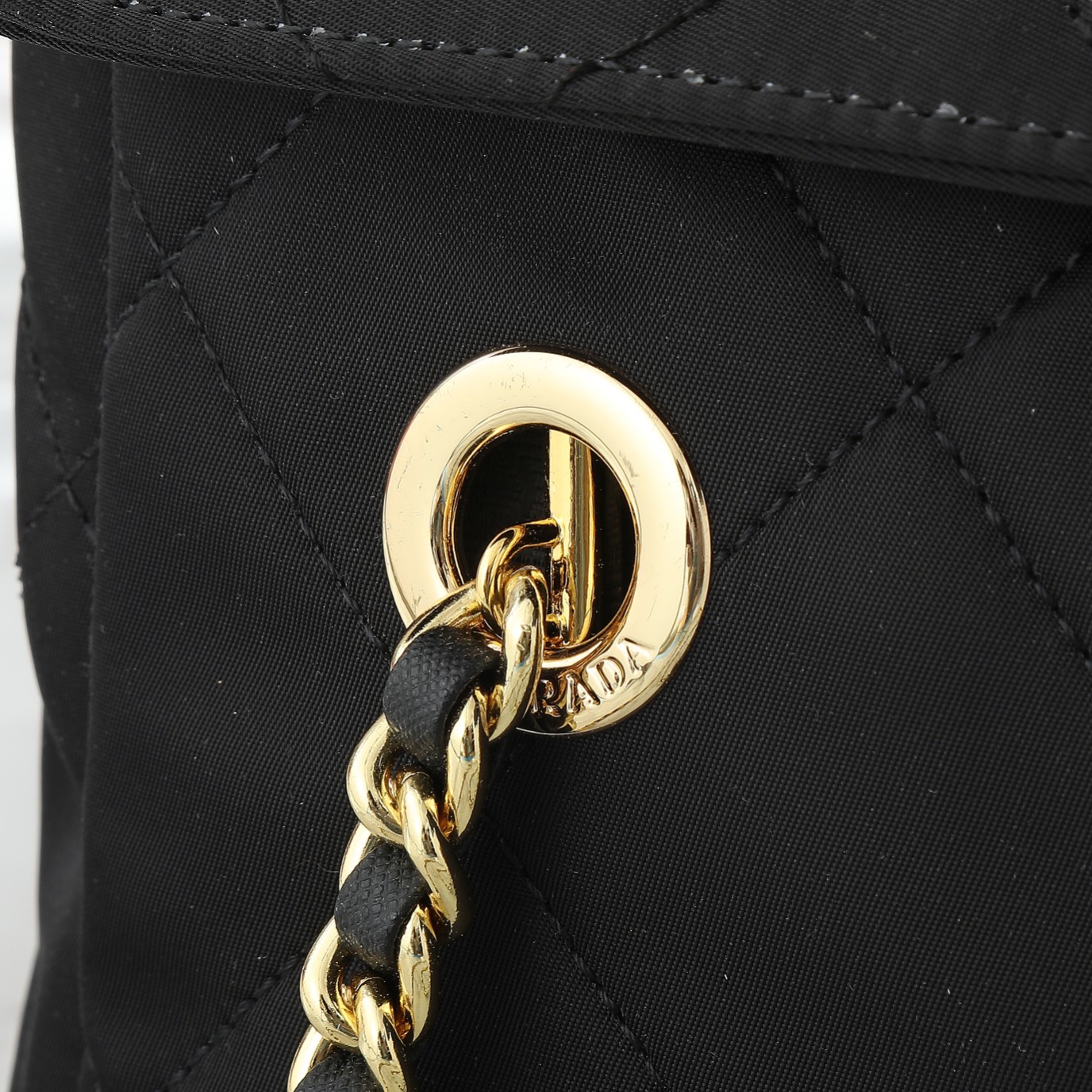 prada-tessuto-impuntu-quilted-flap-shoulder-black-bag-small thumbnail 7