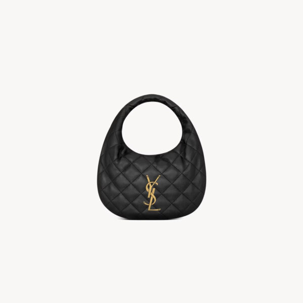 Saint Laurent YSL ICARINO in quilted nappa Hobo Bag - Black