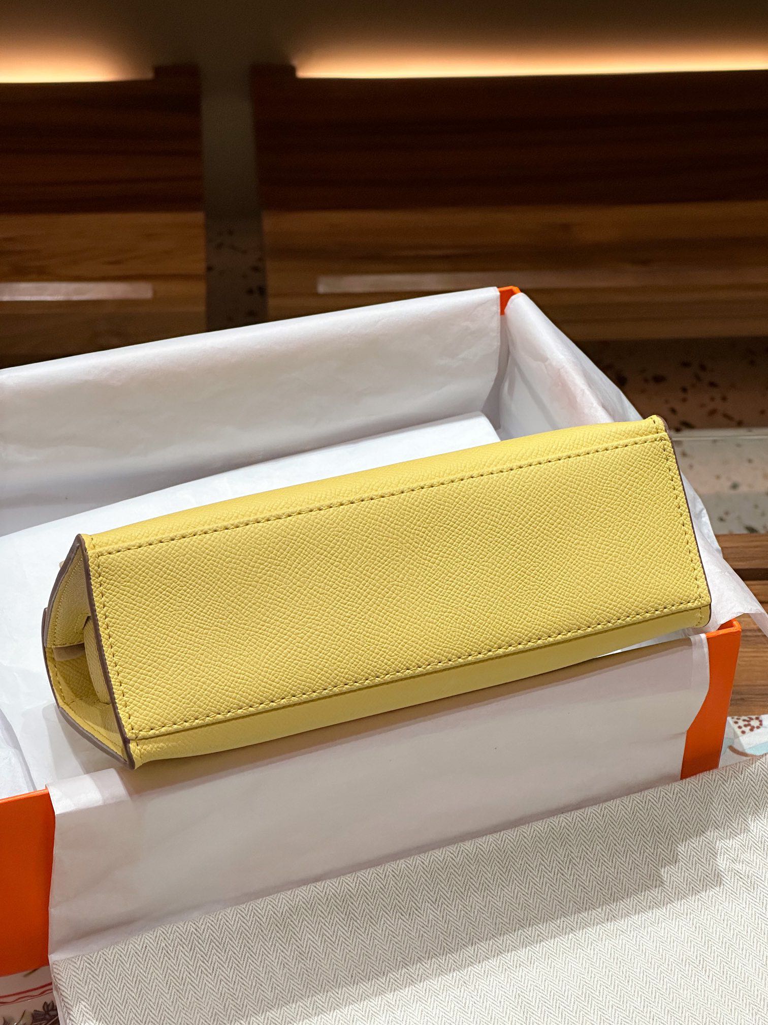 hermes-kelly-mini-1st-kelly-pochette-generation-epsom-palm-leather-yellow thumbnail 4