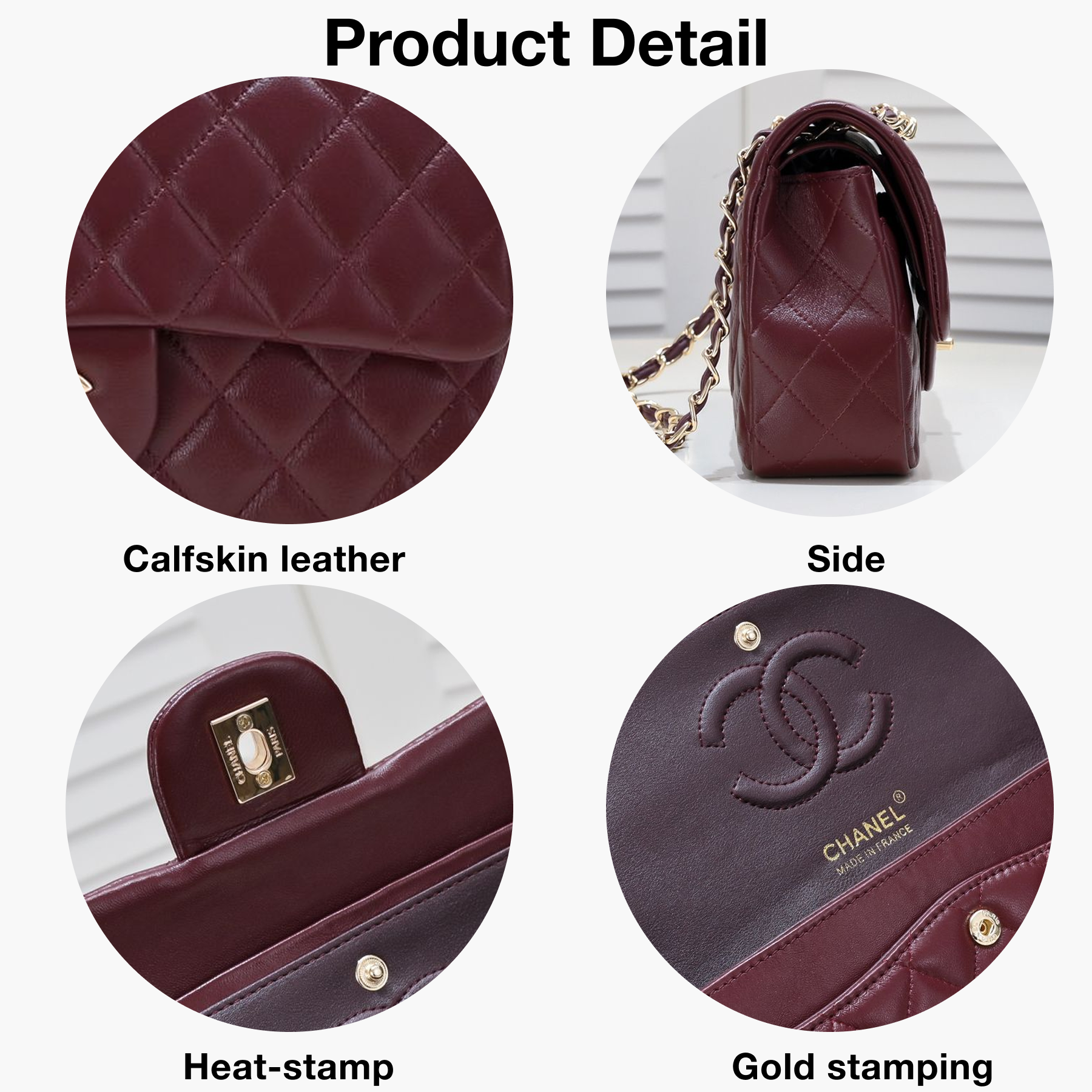 chanel-classic-double-flap-dark-red-golden-hardware thumbnail 3