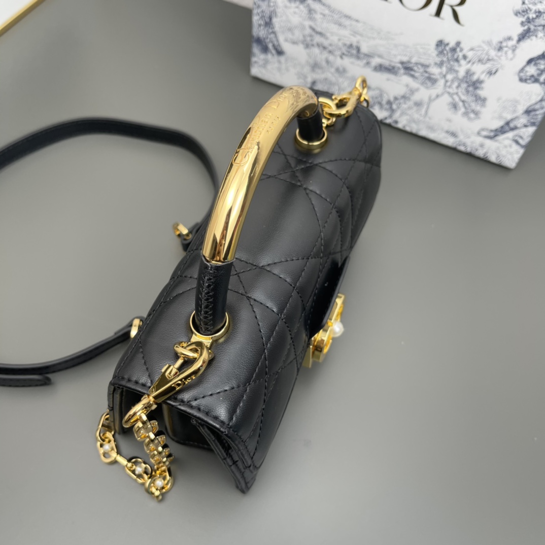 dior-ange-mini-black-leather-black-bag thumbnail 7