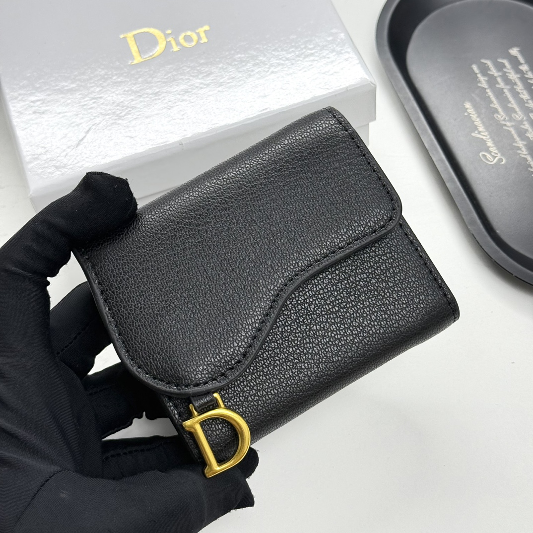 dior-saddle-lotus-wallet-goatskin-black thumbnail 3