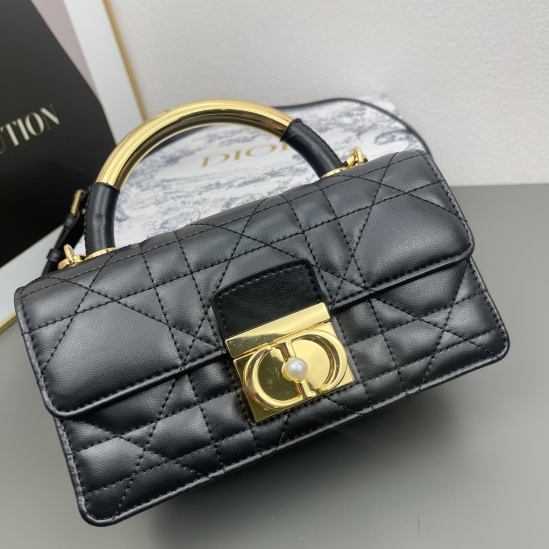 dior-ange-mini-black-leather-black-bag thumbnail 5