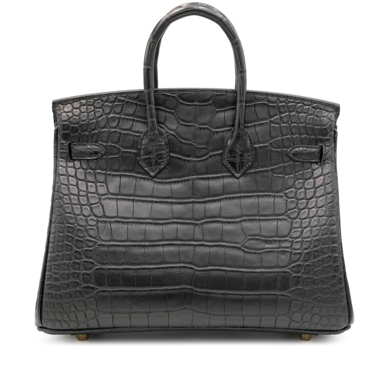 hermes-black-matte-alligator-birkin-gold-hardware thumbnail 8