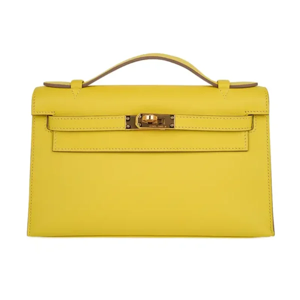 Hermes Kelly Mini 1st Kelly Pochette Generation Epsom Palm Leather-Yellow