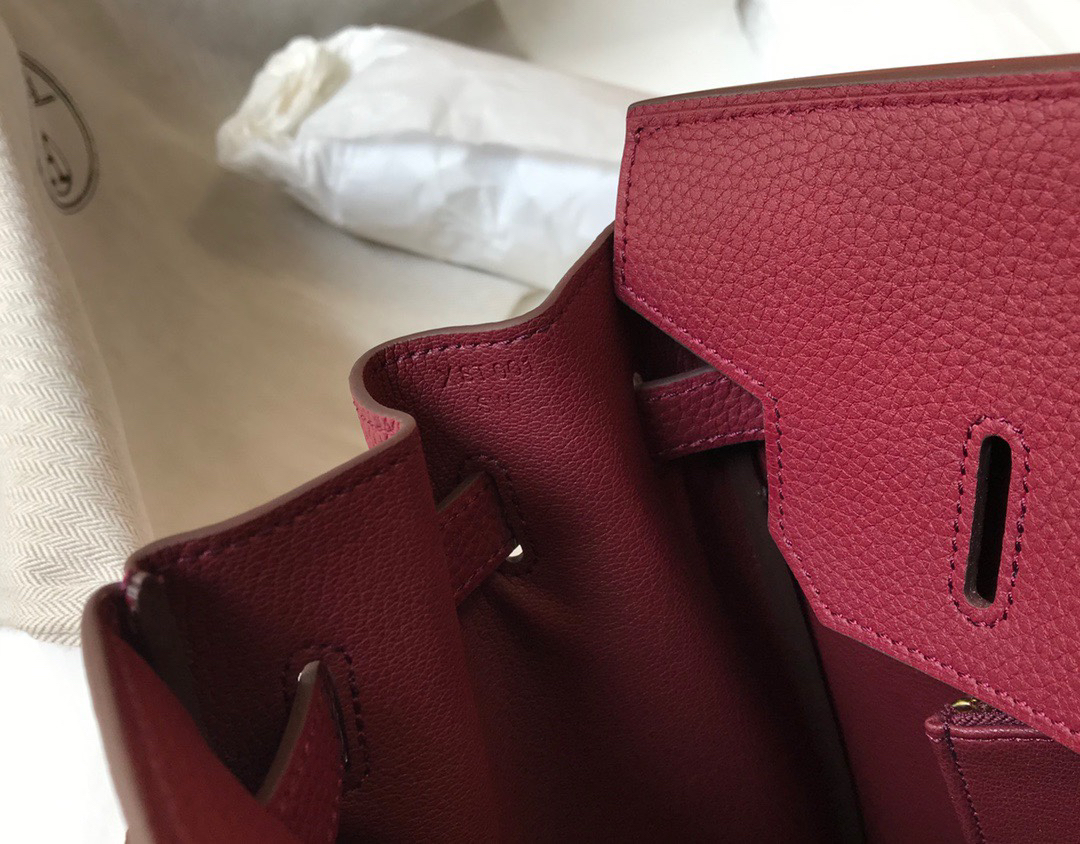 hermes-birkin-togo-retourne-bag-golden-hardware-burgundy-bag thumbnail 7