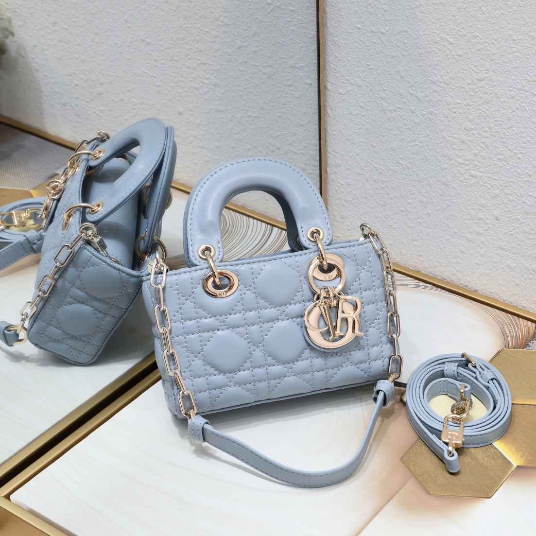 christian-dior-lady-d-joy-bag-sky-blue thumbnail 2