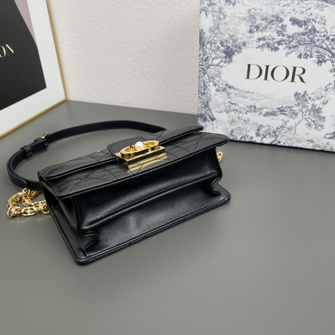 dior-ange-mini-black-leather-black-bag thumbnail 6