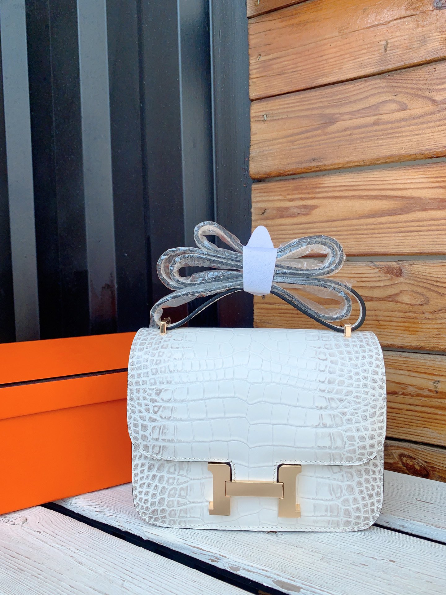 hermes-white-constance-mm-crocodile-bag thumbnail 2