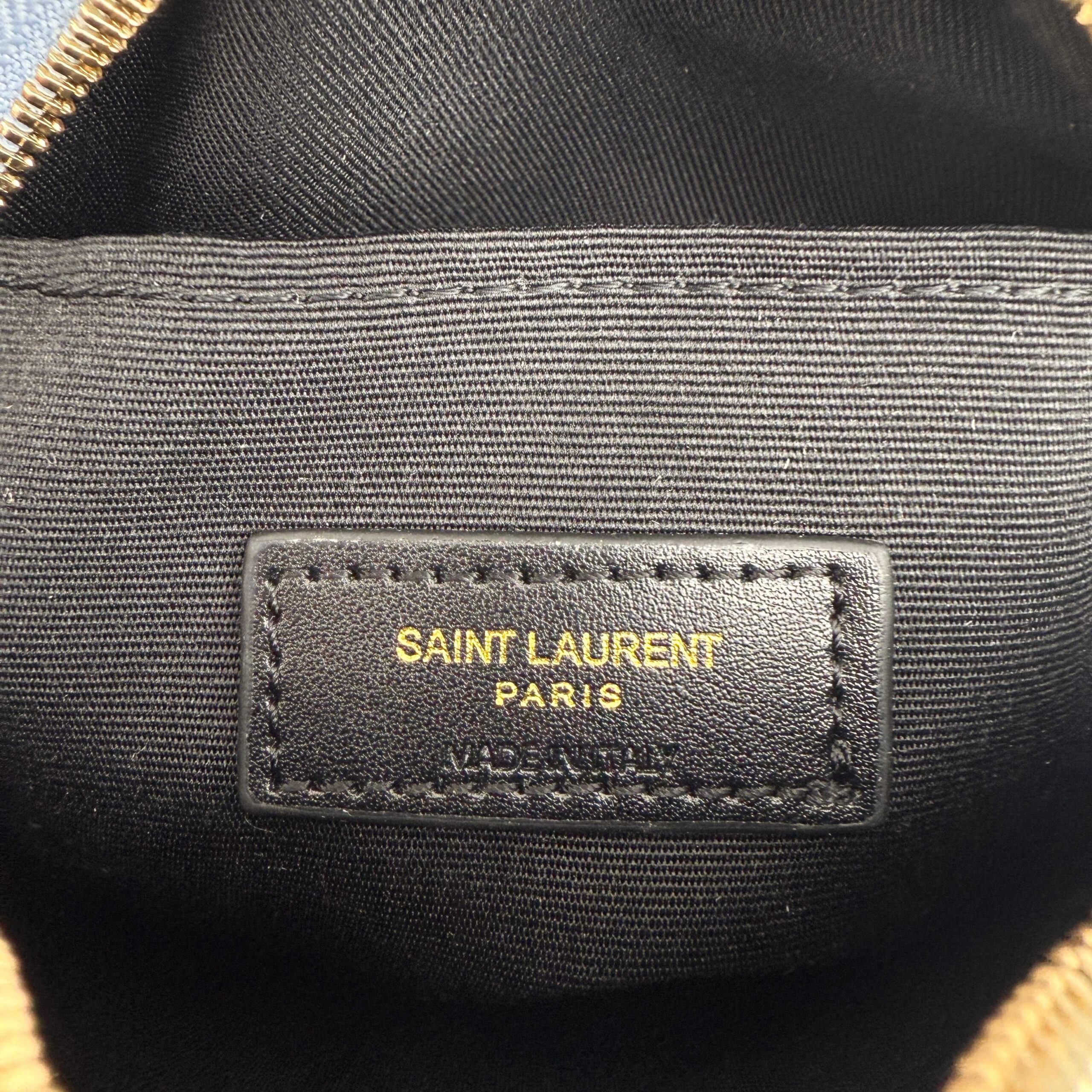 saint-laurent-ysl-round-vinyle-matelasse-quilted-denim-crossbody-bag thumbnail 10