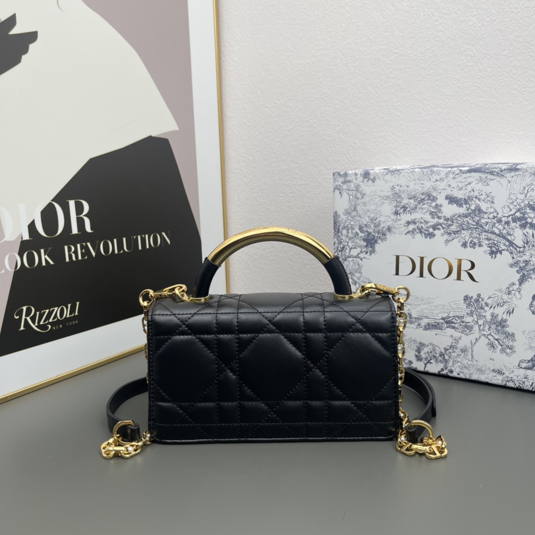 dior-ange-mini-black-leather-black-bag thumbnail 4