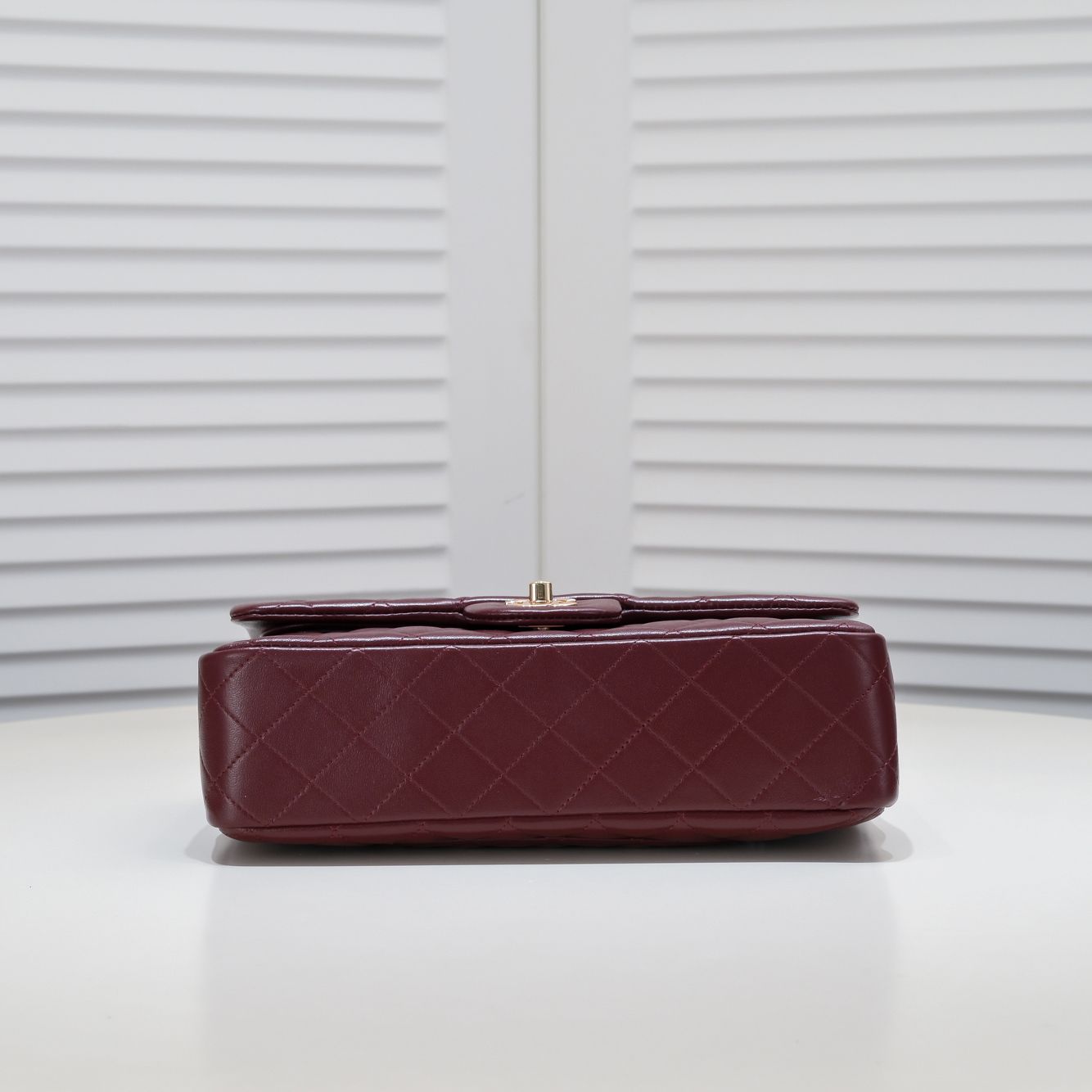 chanel-classic-double-flap-dark-red-golden-hardware thumbnail 6