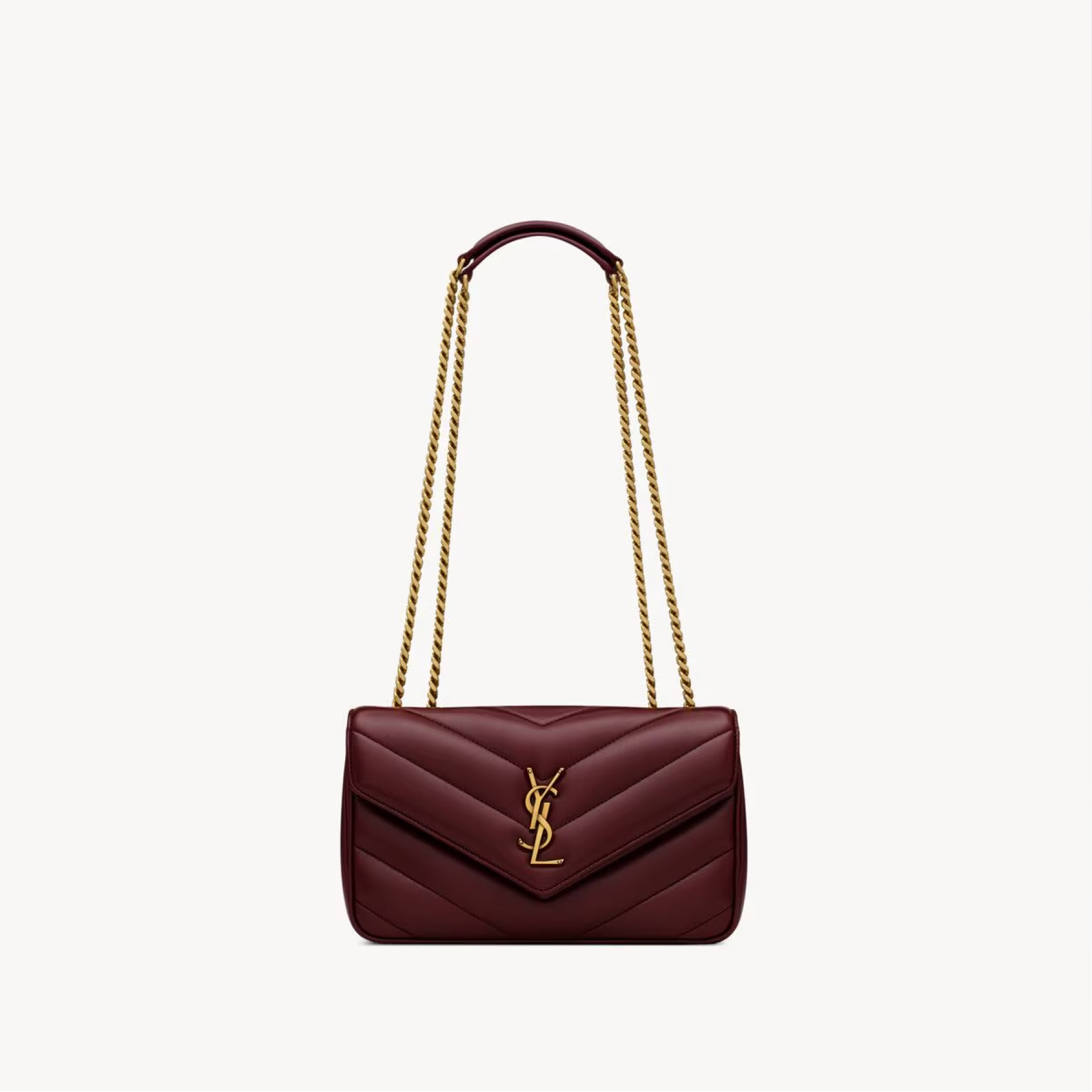 SAINT LAURENT LOULOU in MATELASSÉ Lambskin - Wine