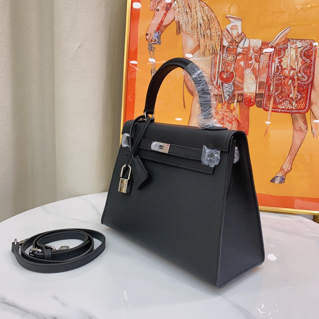 hermes-kelly-haze-black-silver-hardware-bag thumbnail 8