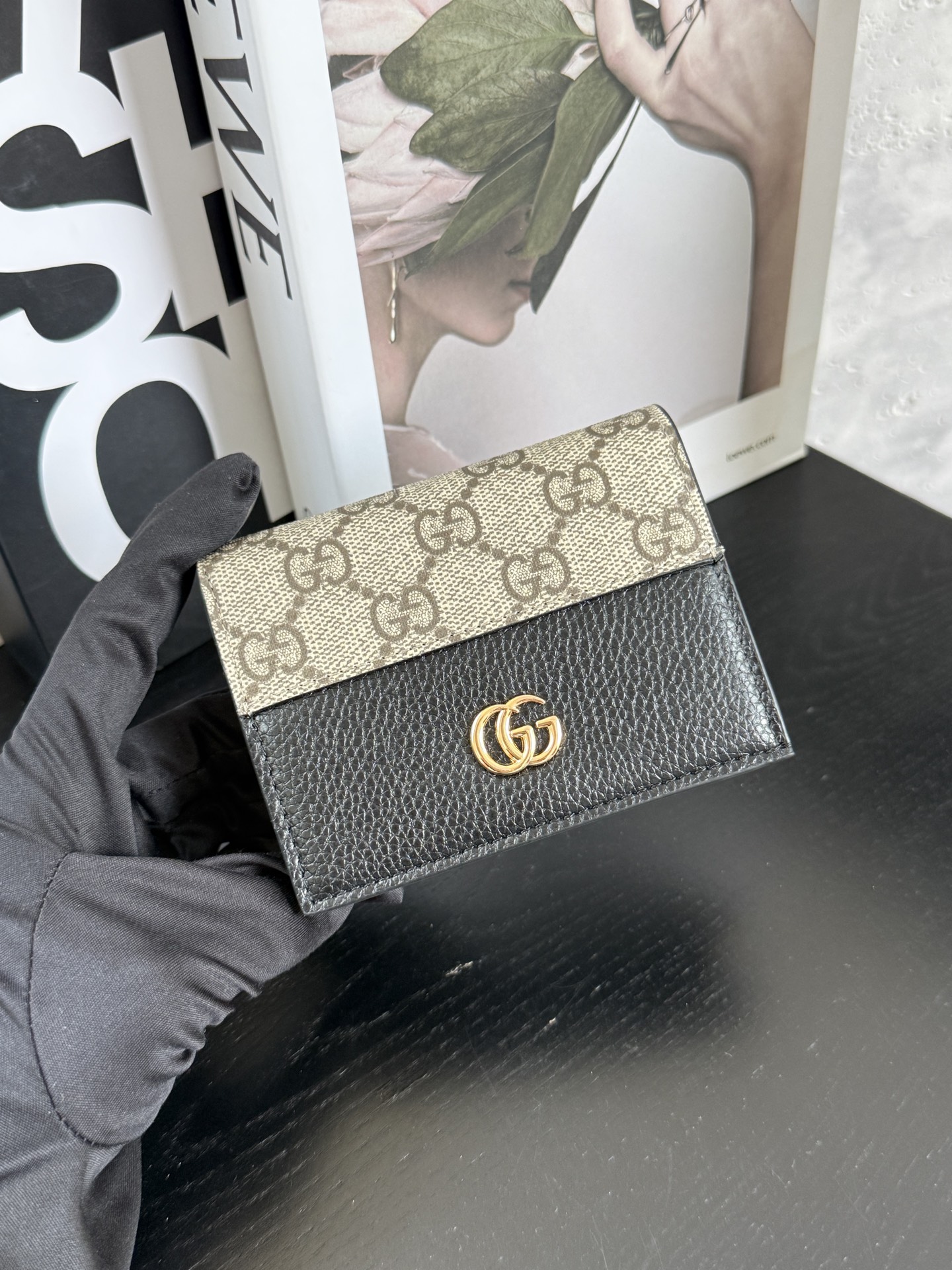 gucci-double-g-bicolor-card-case-wallet thumbnail 3