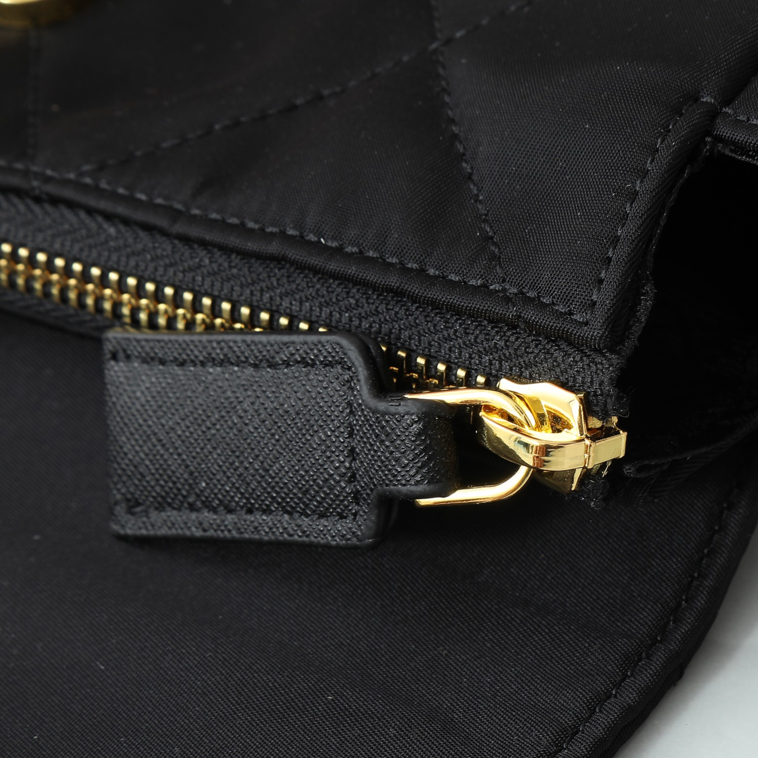 prada-tessuto-impuntu-quilted-flap-shoulder-black-bag-small thumbnail 8