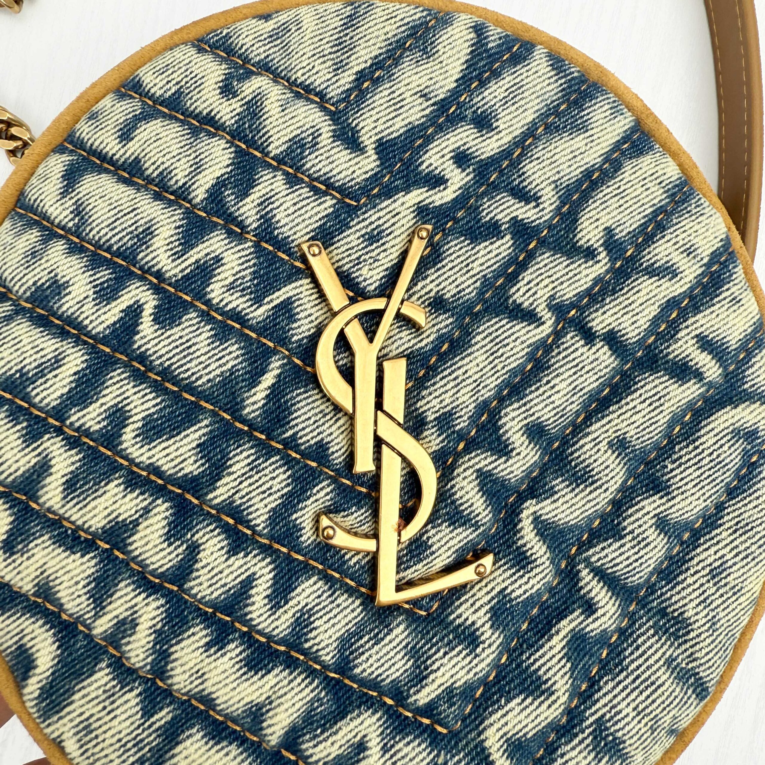 saint-laurent-ysl-round-vinyle-matelasse-quilted-denim-crossbody-bag thumbnail 7